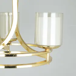 لوستر 3 شعله چشمه نور کد N2667-3 طلایی - دکورشاپ