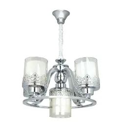 لوستر 5 شعله چشمه نور کد N2663-4+1 کروم - دکورشاپ