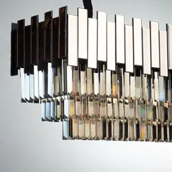 لوستر چشمه نور 12 شعله کریستالی کد MO4422/80 مشکی - دکورشاپ