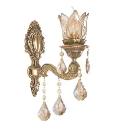 دیوارکوب برنج آبکاری(برنز) چشمه نور کد C2508/1 - دکورشاپ فروشگاه آنلاین لوستر و لوازم دکوری