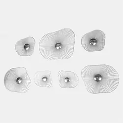 دیوارکوب فلزی هفت تیکه آینه ای مولکولی SA2748 نقره ای - دکورشاپ فروشگاه آنلاین لوستر و دکوری