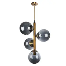 لوستر چشمه نور کد 2326/4 نسکافه ای مشکی - دکورشاپ