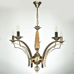 لوستر 5 شعله چشمه نور کد 2612/5A آنتیک - دکورشاپ