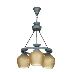 لوستر 3 شعله چشمه نور کد 1902/3T طوسی - دکورشاپ فروشگاه آنلاین لوستر و لوازم دکوری