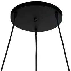 چراغ آویز چشمه نور کد 2213/3BK- مشکی - دکورشاپ