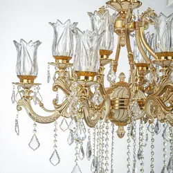 لوستر 12 شعله چشمه نور کد S3633/6-GWT - دکورشاپ