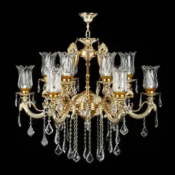 لوستر 12 شعله چشمه نور کد S3633/6-GWT - دکورشاپ