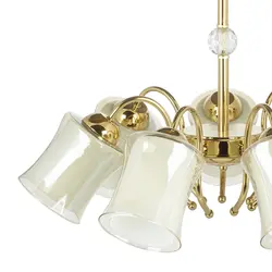 لوستر و چراغ دیواری چشمه نور کد A833/7-1-Pro مجموعه دو عددی - دکورشاپ