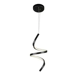 چراغ آویز چشمه نور کد A6328/1H-BK مشکی - دکورشاپ