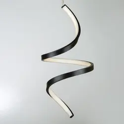 چراغ آویز چشمه نور کد A6328/1H-BK مشکی - دکورشاپ