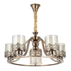لوستر 6 شعله چشمه نور کد N2663-5+1 - دکورشاپ