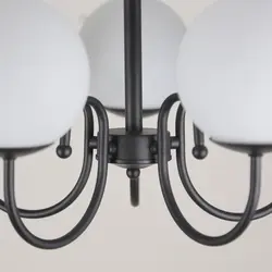 لوستر آویز پنج شعله چشمه نور کد A1219/5BK.WT - دکورشاپ