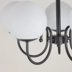 لوستر آویز پنج شعله چشمه نور کد A1219/5BK.WT - دکورشاپ