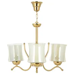 لوستر 3 شعله چشمه نور کد A823/3-G طلایی - دکورشاپ