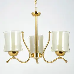 لوستر 3 شعله چشمه نور کد A823/3-G طلایی - دکورشاپ