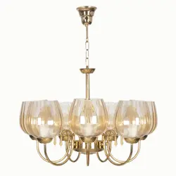 لوستر 7 شعله چشمه نور کد A817/7-G طلایی - دکورشاپ