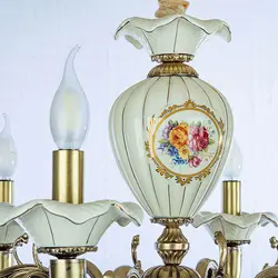 لوستر 6 شعله چشمه نور کد C3313/6-WT-AO آنتیک - دکورشاپ