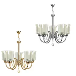 لوستر پنج شعله چشمه نور کد A811/5-G طلایی - دکورشاپ