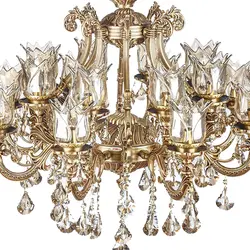 لوستر دایکاست 16 شعله چشمه نور مدل S3594/8-8-A آنتیک - دکورشاپ