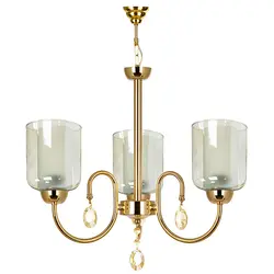 لوستر سه شعله چشمه نور کد A812/3-G طلایی - دکورشاپ