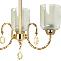 لوستر سه شعله چشمه نور کد A812/3-G طلایی - دکورشاپ