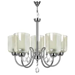 لوستر پنج شعله چشمه نور کد A812/5-C کروم - دکورشاپ