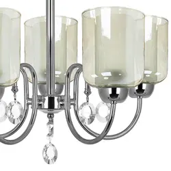 لوستر پنج شعله چشمه نور کد A812/5-C کروم - دکورشاپ