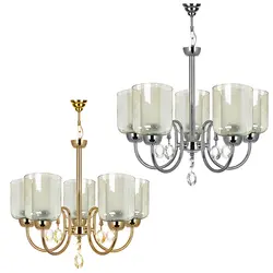 لوستر پنج شعله چشمه نور کد A812/5-C کروم - دکورشاپ
