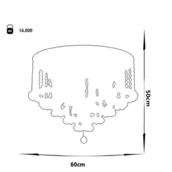 لوستر سقفی کریستالی چشمه نور کد 6638/60A آنتیک - دکورشاپ فروشگاه آنلاین لوستر و لوازم دکوری