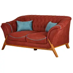 مبل راحتی 2 نفره چشمه نور کد MA-411/2-KH-RE - دکورشاپ فروشگاه آنلاین مبلمان خانگی