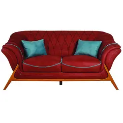 مبل راحتی 2 نفره چشمه نور کد MA-411/2-KH-RE - دکورشاپ فروشگاه آنلاین مبلمان خانگی