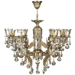 لوستر دایکاست 12 شعله چشمه نور مدل M3578/4-8-A آنتیک - دکورشاپ