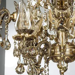 لوستر دایکاست 12 شعله چشمه نور مدل M3578/4-8-A آنتیک - دکورشاپ