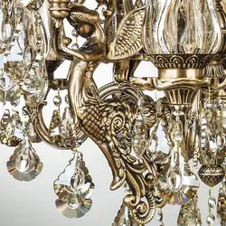 لوستر دایکاست 12 شعله چشمه نور مدل M3578/4-8-A آنتیک - دکورشاپ