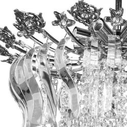 لوستر کریستالی چشمه نور 8 شعله کد H6620/50C - دکورشاپ فروشگاه آنلاین لوستر ولوازم دکوری