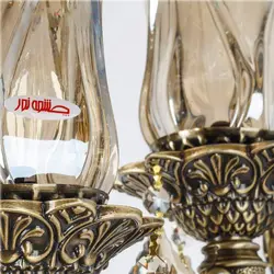 لوستر دایکاست 12 شعله چشمه نور مدل M3412/6+6-A آنتیک - دکورشاپ