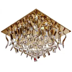 لوستر سقفی کریستالی چشمه نور کد A6638/40-40-S-G طلایی - دکورشاپ فروشگاه آنلاین لوستر و لوازم دکوری