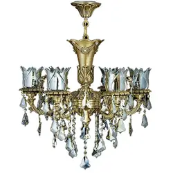 لوستر دایکاست چشمه نور 6 شعله کد S3588/6-A آنتیک - دکورشاپ