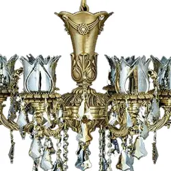 لوستر دایکاست چشمه نور 6 شعله کد S3588/6-A آنتیک - دکورشاپ