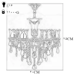 لوستر دایکاست چشمه نور 6 شعله کد S3588/6-A آنتیک - دکورشاپ