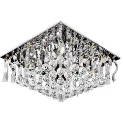 لوستر سقفی کریستالی چشمه نور کد A6638/50-50-S-C کروم (ریموت دار) - دکورشاپ فروشگاه آنلاین لوستر و لوازم دکوری