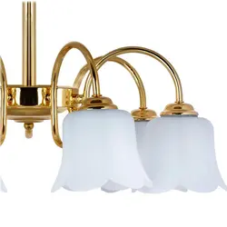 لوستر 7 شعله چشمه نور کد 809/7G طلایی - دکورشاپ