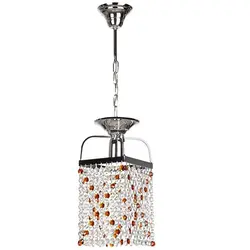 چراغ آویز چشمه نور تک شعله کد H6636/1H-C کروم - دکورشاپ فروشگاه آنلاین لوستر