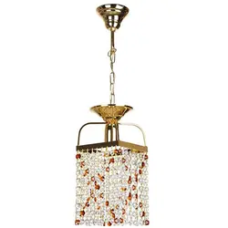 چراغ آویز چشمه نور تک شعله کد H6636/1H-G طلایی - دکورشاپ فروشگاه آنلاین لوستر