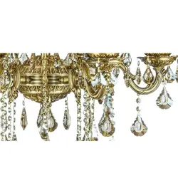 لوستر دایکاست چشمه نور 10 شعله کد S3559/5+5-AO آنتیک - دکورشاپ