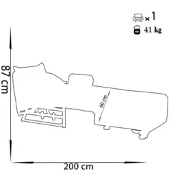 مبل تخت خواب شو یک نفره چشمه نور مدل MA-502/100-DBL - دکورشاپ