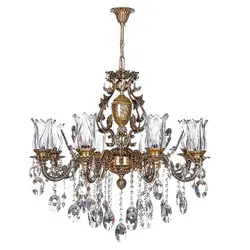 لوستر چشمه نور 8 شعله کد C2545/8-B برنزی - دکورشاپ
