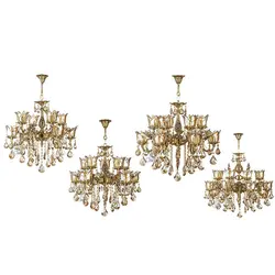 لوستر چشمه نور 16 شعله کد C2515/8-B برنزی