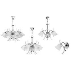 لوستر چشمه نور 3 شعله کد 888/3WT-C کروم - دکورشاپ فروشگاه آنلاین لوستر