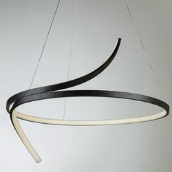 لوستر چشمه نور مدل مدرن کد A6322/1H-BK مشکی (ریموت دار) - دکورشاپ